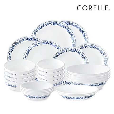 코렐 올드타운블루 4인조(20P)+냉면기 4P