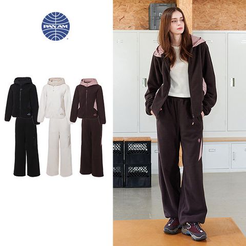 팬암 26FW 최신상 여성용 플리스 셋업 2종