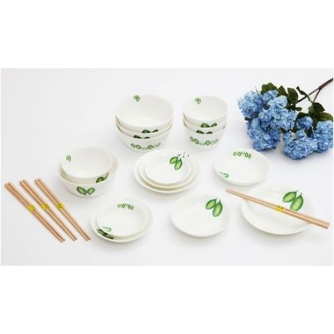 퀸메이드 내추럴 4인 식기 홈세트 20p