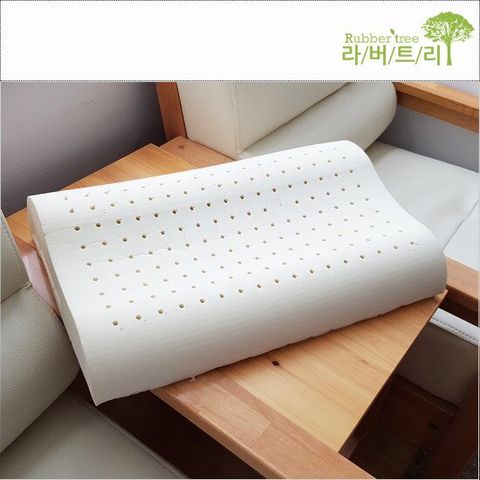 라버트리 천연라텍스 굴곡형 경추베개 (중)