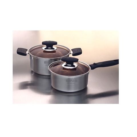 키친아트 아인스 스텐냄비 2종세트 (18cm 편수냄비 +20cm 양수냄비)