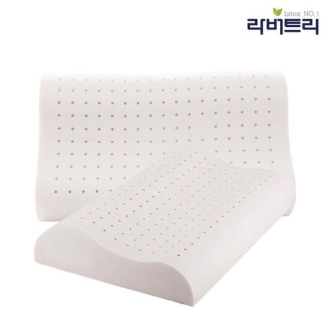 라버트리 2개세트 천연라텍스 굴곡형 경추베개 (소)