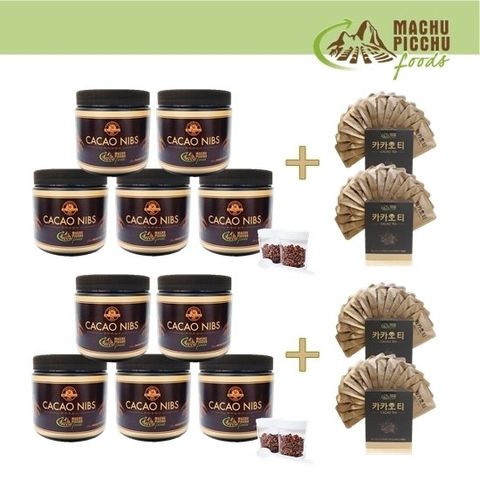 마추픽추 더블 카카오닙스 8통+2통(총 2,700g)+ 카카오 티 4박스 (총 60티백)
