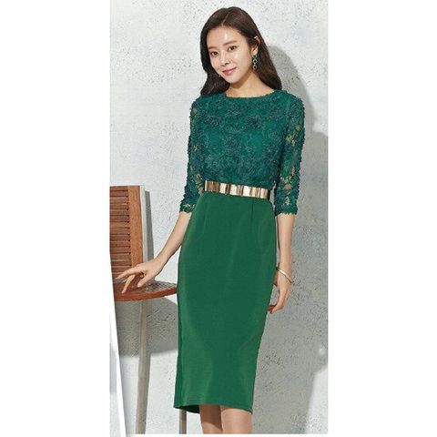 [2종] 부케 벨티드 원피스 + 벨트