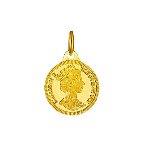 [골드피아] 24K 순금 엘리자베스 코인 펜던트 1.875g
