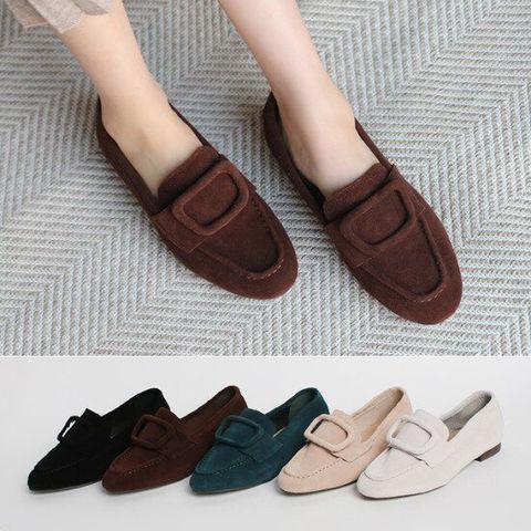 [바닐라슈] 피레나 소가죽 라텍스쿠션 플랫 로퍼슈즈(1cm)