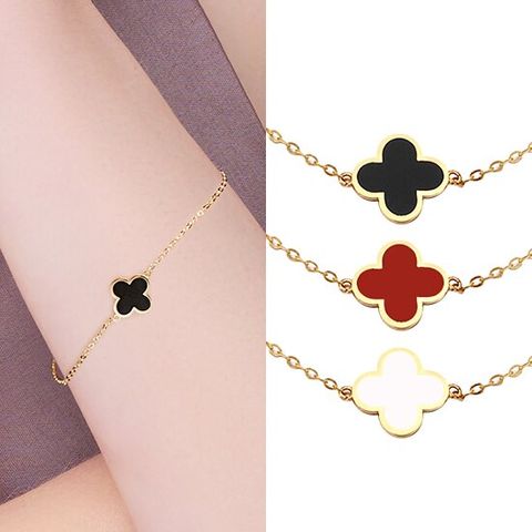 [골드피아] 14K 크로바 팔찌