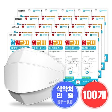 침입금지 마스크(KF-AD) 대형 100매입/식약처인증