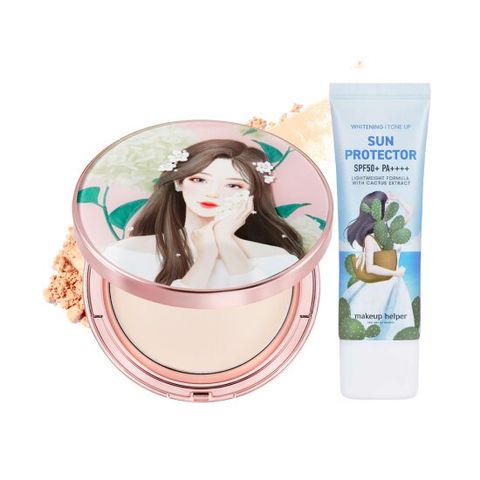 메이크업헬퍼 아트 팩트 25g 스위트소피아+톤업 선크림 세트