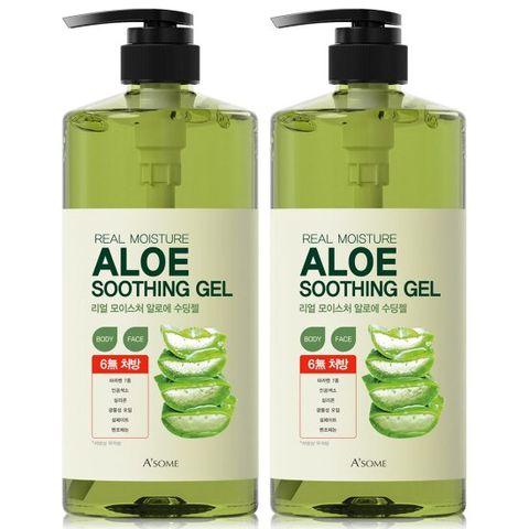 에이썸 모이스처 알로에베라 쿨링 초대용량 수딩젤 1000ml 2개