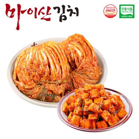 [한국농협김치] 마이산김치 2종2호 포기김치3kg/깍두기2kg