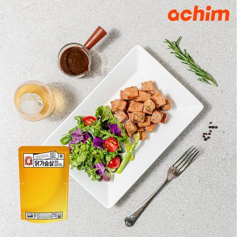 [아침]해동없이 바로먹는 실온 닭가슴살 큐브 오리지널 1팩