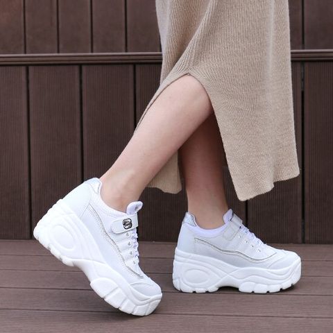 여자 여성 자체제작 7cm 키높이 통굽운동화 스니커즈 어글리슈즈