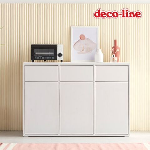 데코라인 코넬 쉐프 3칸 분리수거함 수납장 DGN022C (착불)