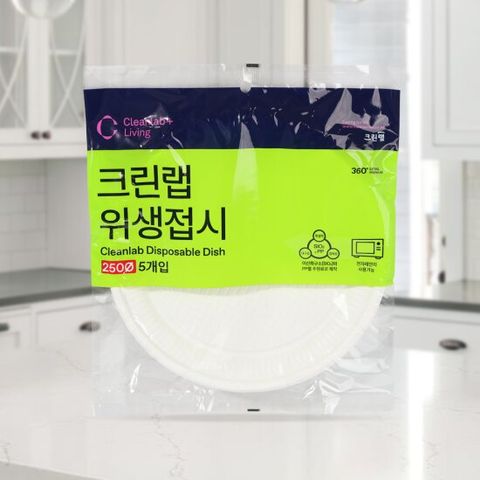 크린랩 위생 일회용 접시 250mm 5개입