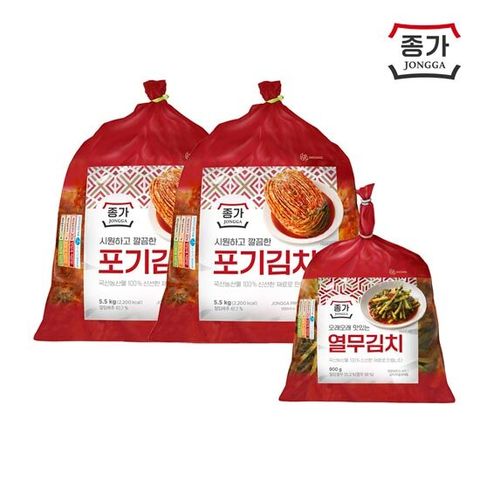 종가 중부식 포기김치 10.4kg + 열무김치 400g