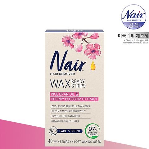 네어 민감성용 얼굴&비키니라인 제모왁스스트립 40매+4매
