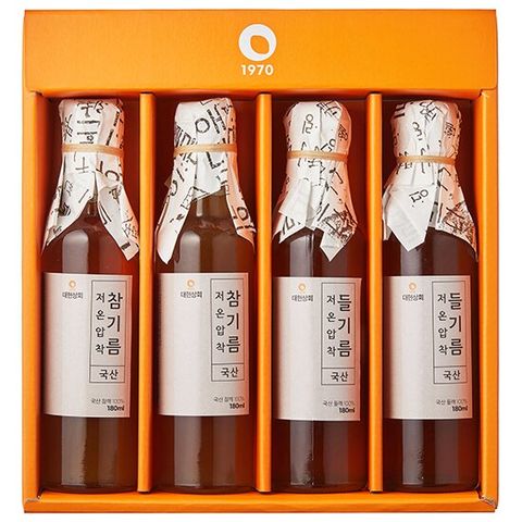 대현상회 저온압착 참기름2병+들기름2병