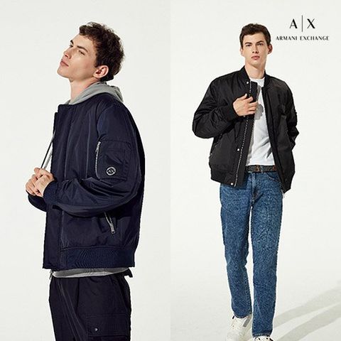 신세계인터내셔널 공식수입 정품 [런칭가 259,900원] 아르마니익스체인지 22FW 남성 블루종 패딩 1종