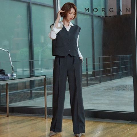 모르간 24FW 테일러드 원턱 팬츠 1종 [런칭 가격 59,900원]