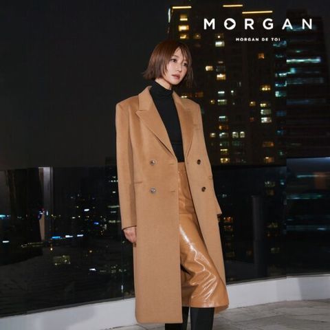 모르간 프리미엄 카멜100 코트