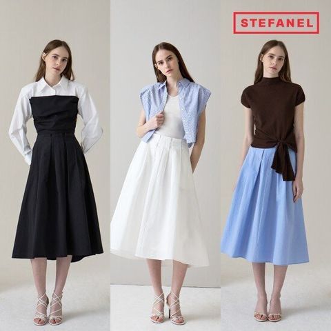 스테파넬 25SS 크링클 프리마베라 스커트 [런칭 가격 69,900원]