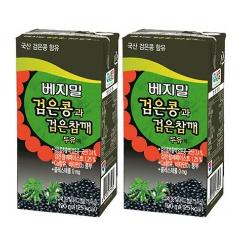 정식품 베지밀 검은콩과 검은참깨 두유 190ml 32개