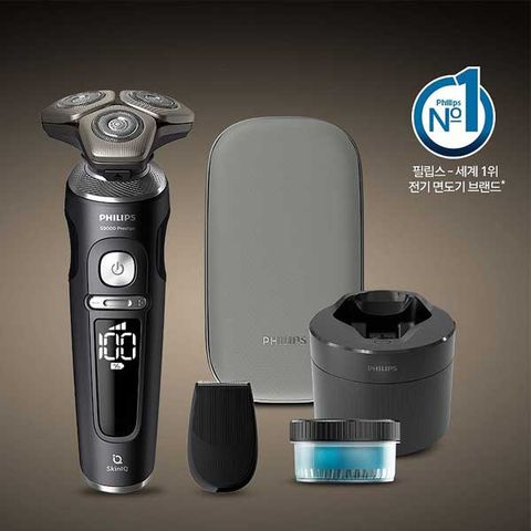 필립스 SkinIQ 9000 프레스티지 시리즈 전기면도기 SP9840/32 블랙