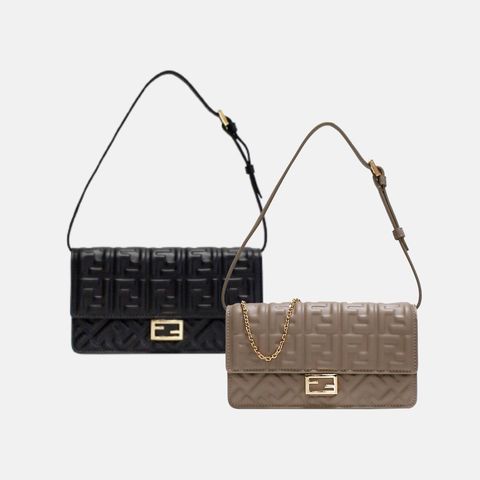 (펜디) 로고 바게트 숄더 크로스백(8M0498)