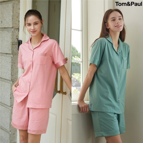 탐앤폴 썸머 여성 면스판 파자마 2세트(4종) (L01W)