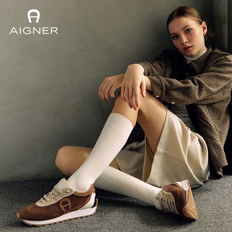 아이그너 여성 텍스쳐블록 스니커즈