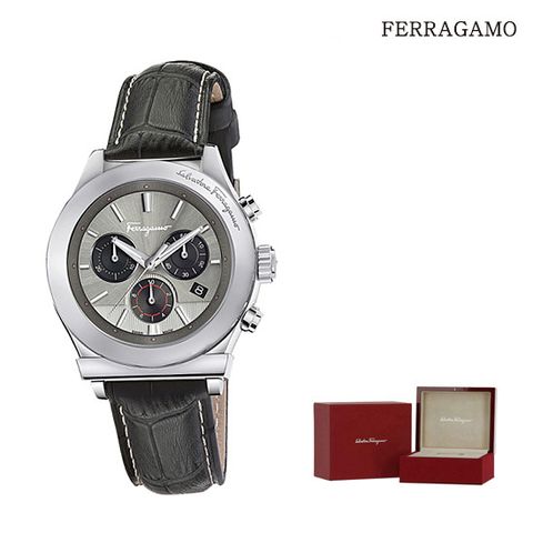 페라가모 1898 블랙 가죽시계