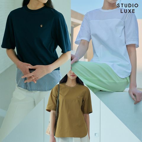 스튜디오럭스 썸머 코튼블렌디드 티블라우스 3종