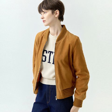 [ROBO] 로보 고트 스웨이드 봄버 레더재킷 1종