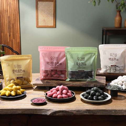 [화과방]고운빛 우리쌀 미리 찐 사색 깨송편 3.2kg (800g x 4팩)