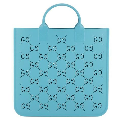 [구찌] GG 러버 펀칭 토트백