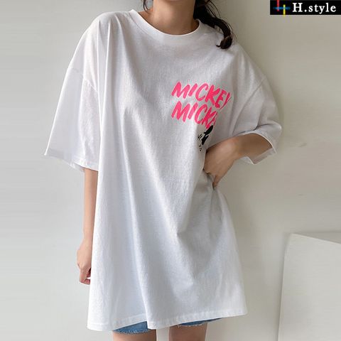 H스타일(TS)미키미키라운드티/봄신상/디즈니정품/티셔츠/맨투맨/트레이닝/라운지룩