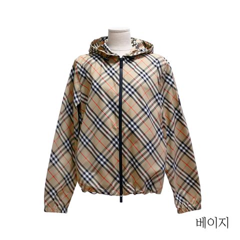 {버버리} 체크후드 윈드브레이커