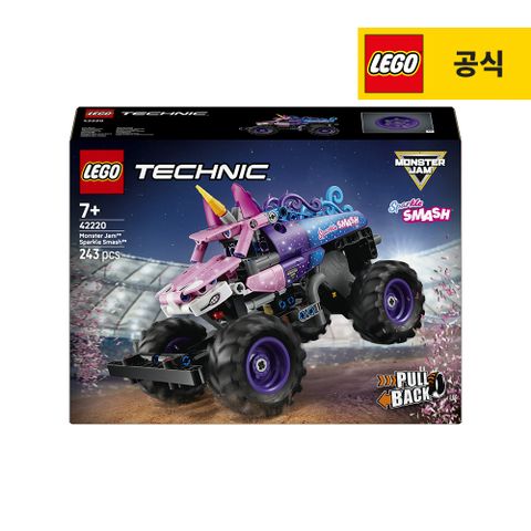 레고 테크닉 42220 Monster Jam™ Sparkle Smash™ 풀백 [레고공식]