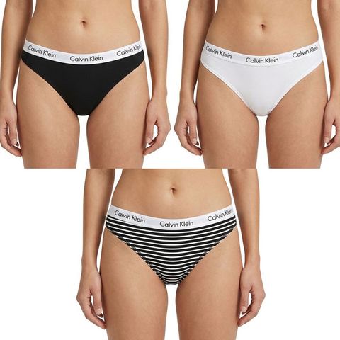 캘빈클라인 CK 언더웨어 캐러셀 코튼 비키니 여성 삼각팬티 속옷 3팩 세트 QP1258O-122