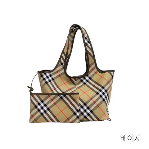 [버버리] 체크 토트백