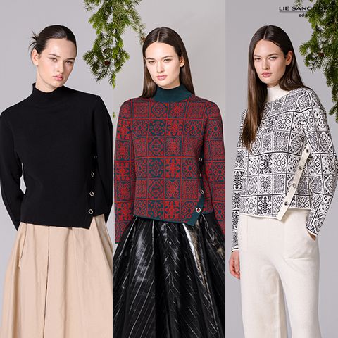 이상봉에디션 25FW 언발란스 엣지 포인트 니트