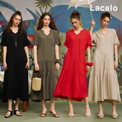 [Lacalo] 라칼로 프리다 원피스 1종 스크런치 1종 (총 2종)