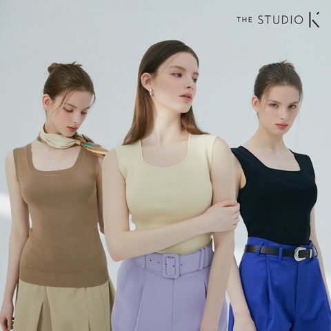 [론칭가 69900원][THE STUDIO K] 더 스튜디오 케이 썸머 스퀘어 니트탑 3종