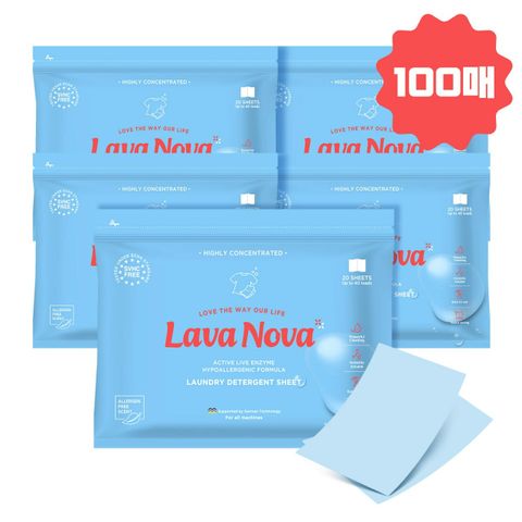 라바노바 시트세제 총(100매 20매x5팩)