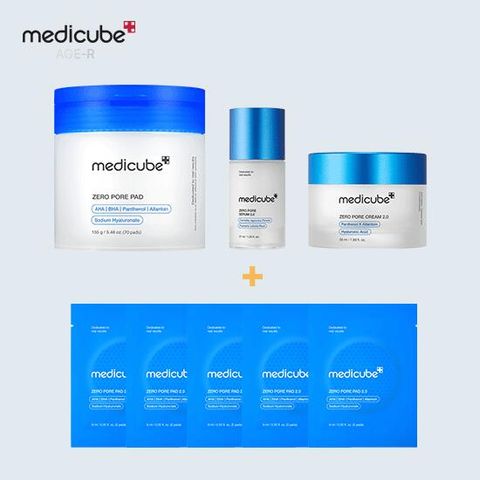 [메디큐브] 제로모공패드 + 제로모공세럼2.0 + 제로모공크림 2.0+ 제로모공패드 2매입5