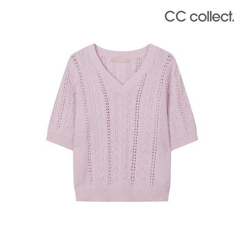 [CC콜렉트] 크로셰 브이넥 니트탑 LV_E242KSK142