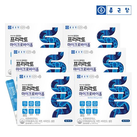 [종근당] 프리락토 마이크로바이옴 30포 6박스 / 신바이오틱스 모유유래유산균