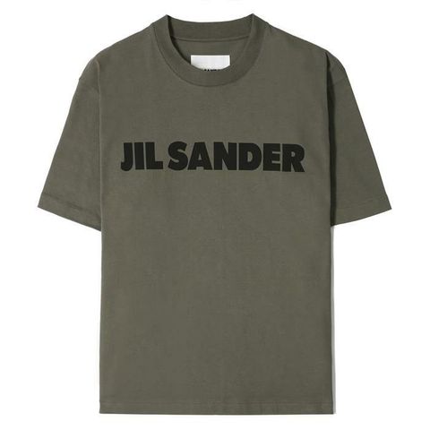 [질샌더] 로고 여성 반팔 티셔츠 (카키/베이지)