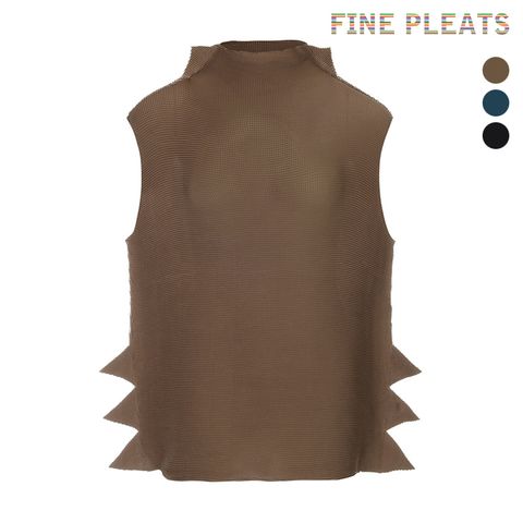 [FINE PLEATS] 피네 플리츠 러플 민소매 탑 [3컬러]